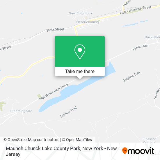 Maunch Chunck Lake County Park map