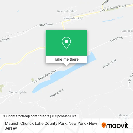 Maunch Chunck Lake County Park map