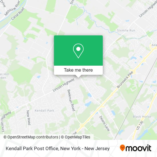 Kendall Park Post Office map