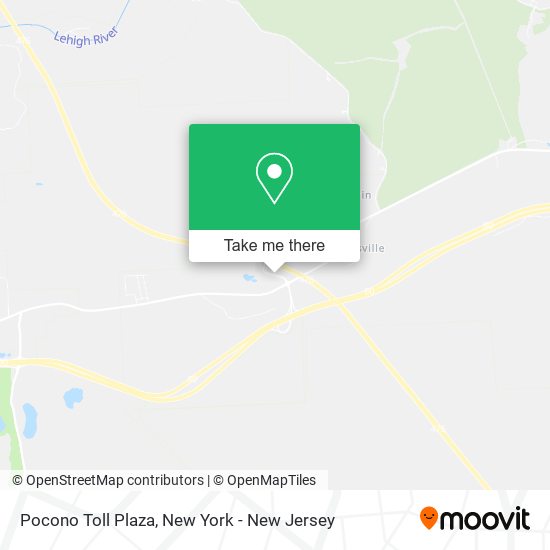 Pocono Toll Plaza map