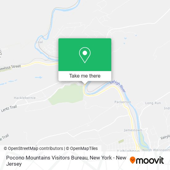 Pocono Mountains Visitors Bureau map