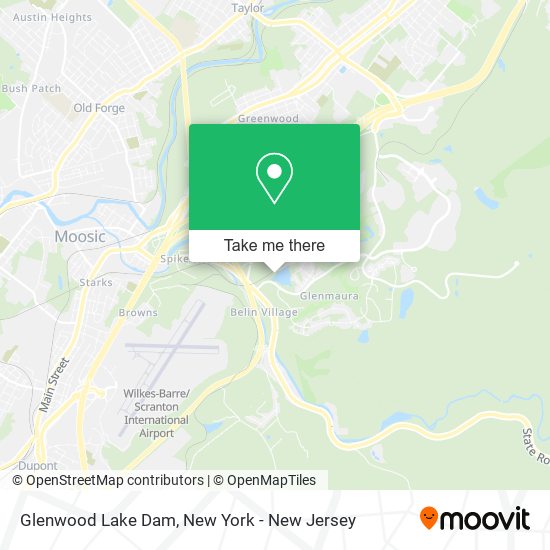 Mapa de Glenwood Lake Dam