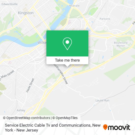 Service Electric Cable Tv and Communications map