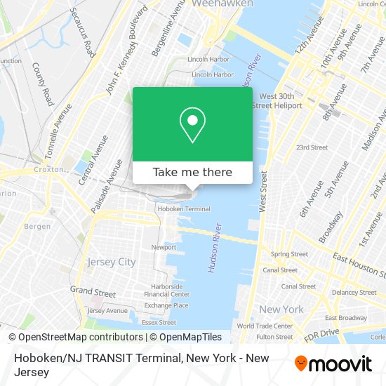 Hoboken/NJ TRANSIT Terminal map