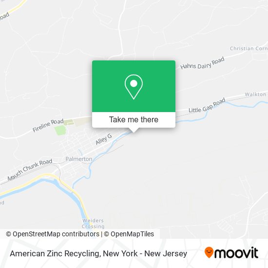 American Zinc Recycling map