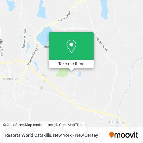 Resorts World Catskills map