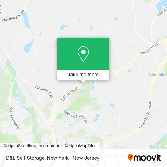 D&L Self Storage map