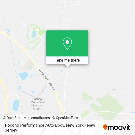 Pocono Performance Auto Body map