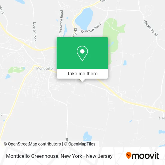 Monticello Greenhouse map