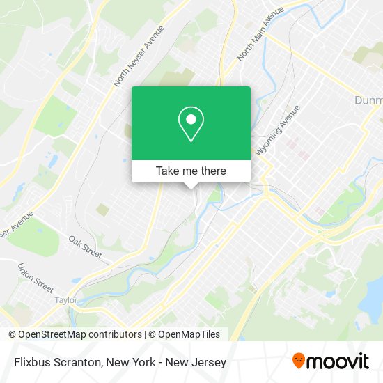 Mapa de Flixbus Scranton