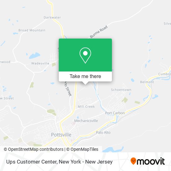 Ups Customer Center map