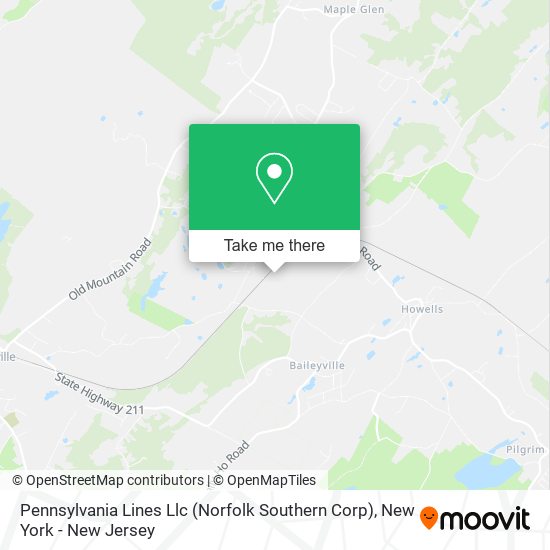 Mapa de Pennsylvania Lines Llc (Norfolk Southern Corp)