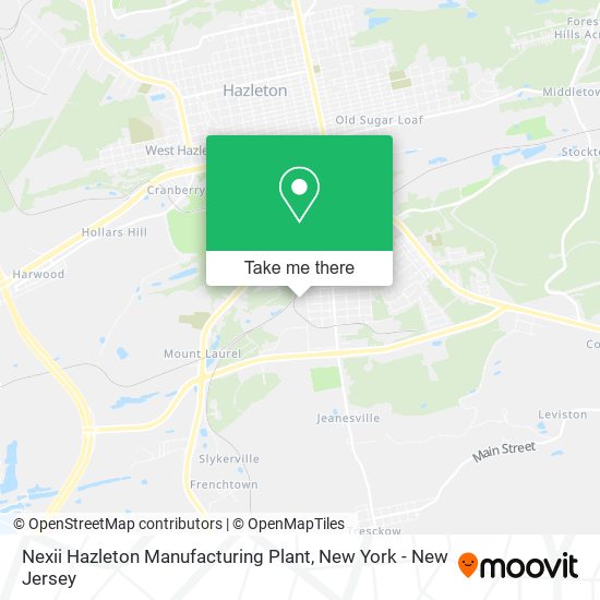 Nexii Hazleton Manufacturing Plant map