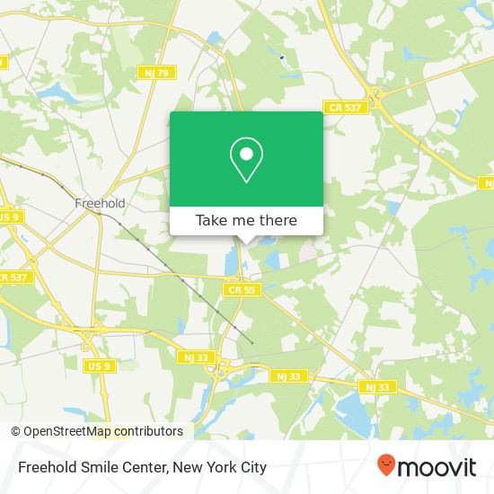 Freehold Smile Center map