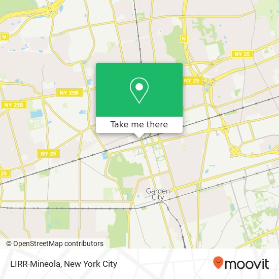 Mapa de LIRR-Mineola