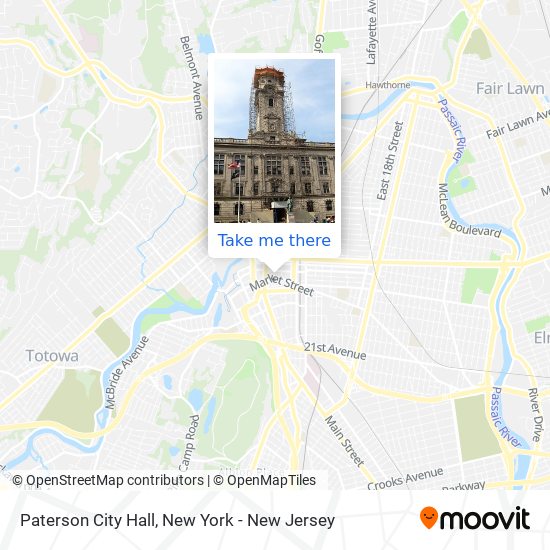 Paterson City Hall map
