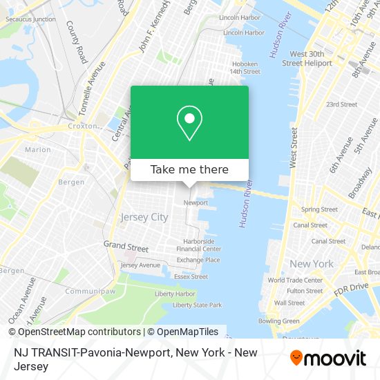 NJ TRANSIT-Pavonia-Newport map