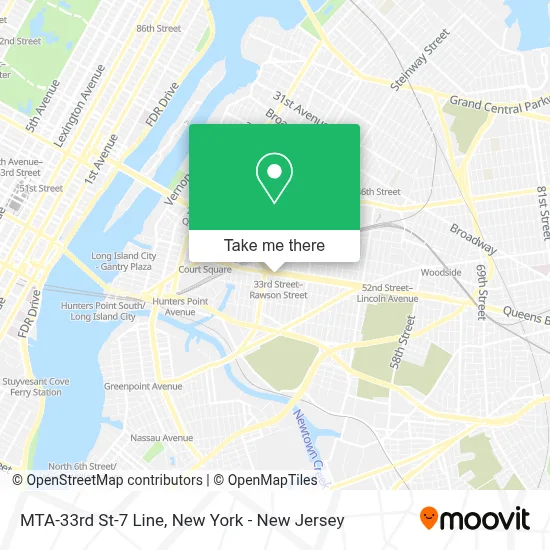 MTA-33rd St-7 Line map