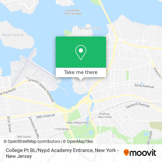 College Pt BL / Nypd Academy Entrance map