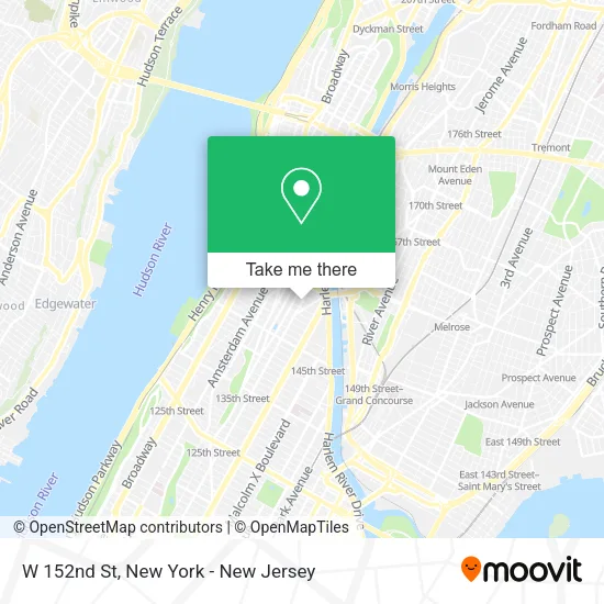 W 152nd St map