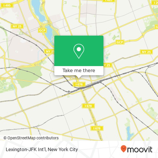 Lexington-JFK Int'l map
