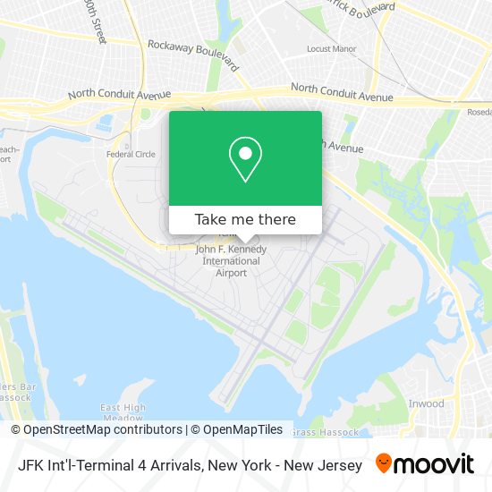 JFK Int'l-Terminal 4 Arrivals map