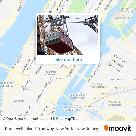 Roosevelt Island Tramway map
