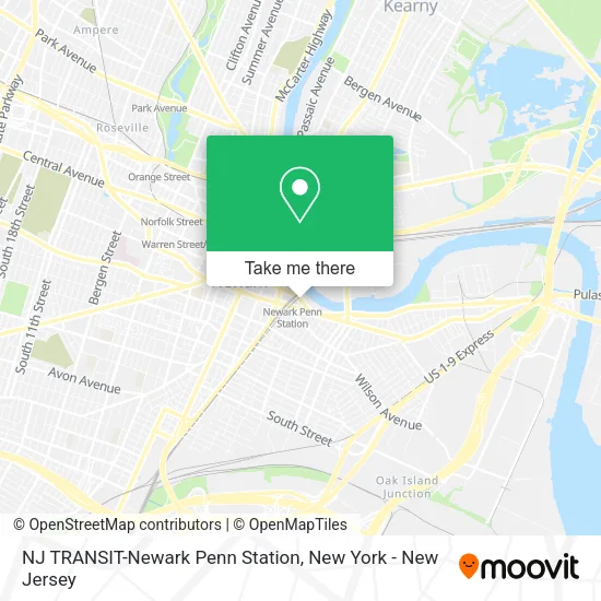 NJ TRANSIT-Newark Penn Station map
