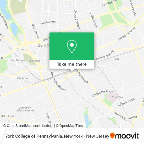 Mapa de York College of Pennsylvania