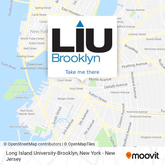 Mapa de Long Island University-Brooklyn