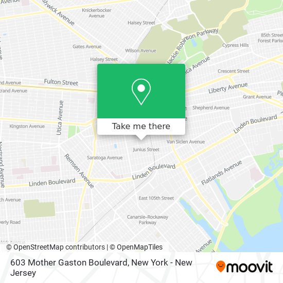 603 Mother Gaston Boulevard map