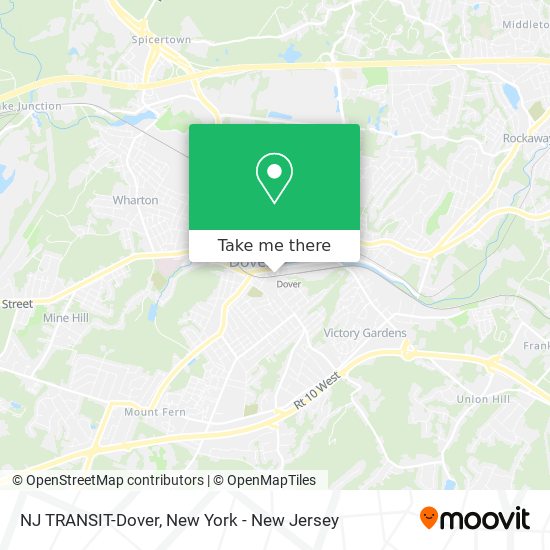 NJ TRANSIT-Dover map