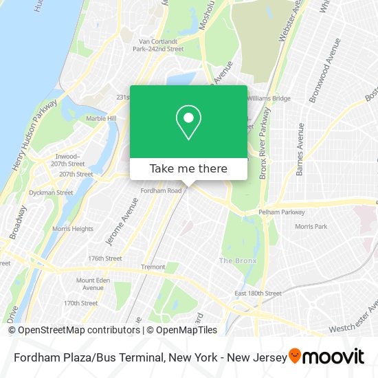 Mapa de Fordham Plaza/Bus Terminal