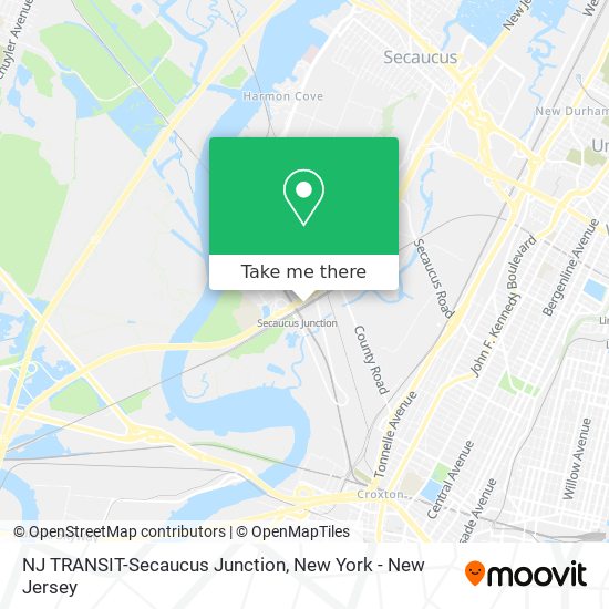 NJ TRANSIT-Secaucus Junction map