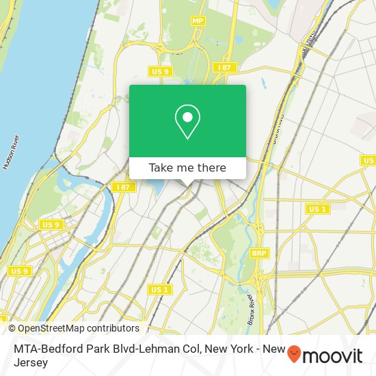 MTA-Bedford Park Blvd-Lehman Col map