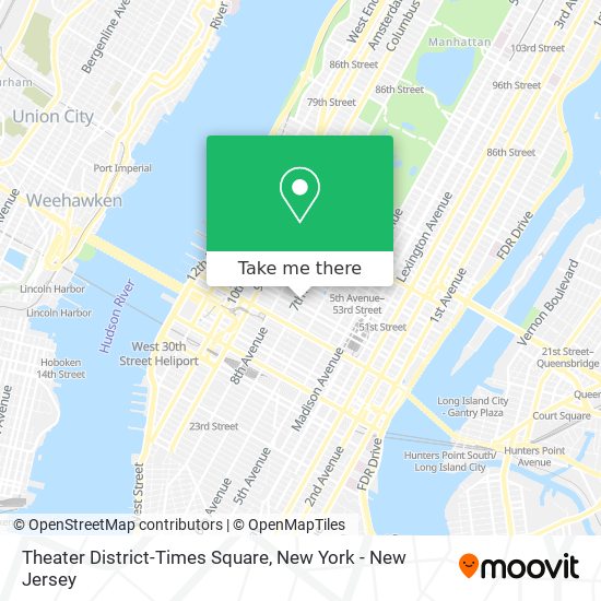 Theater District-Times Square map