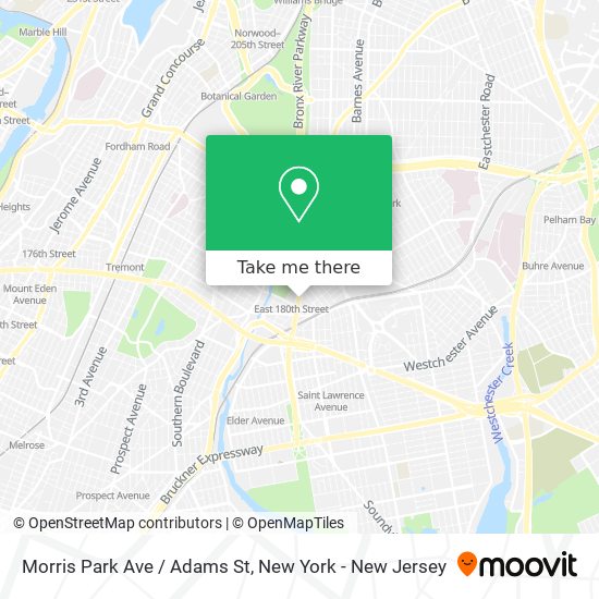 Mapa de Morris Park Ave / Adams St