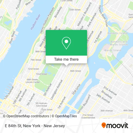 E 84th St map