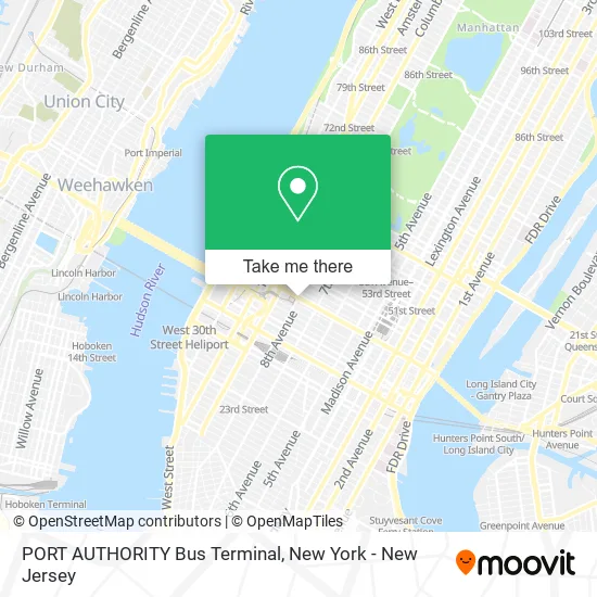 PORT AUTHORITY Bus Terminal map