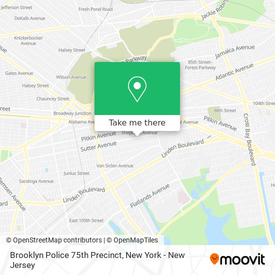 Mapa de Brooklyn Police 75th Precinct