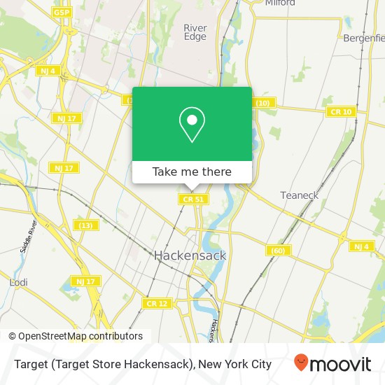 Target (Target Store Hackensack) map