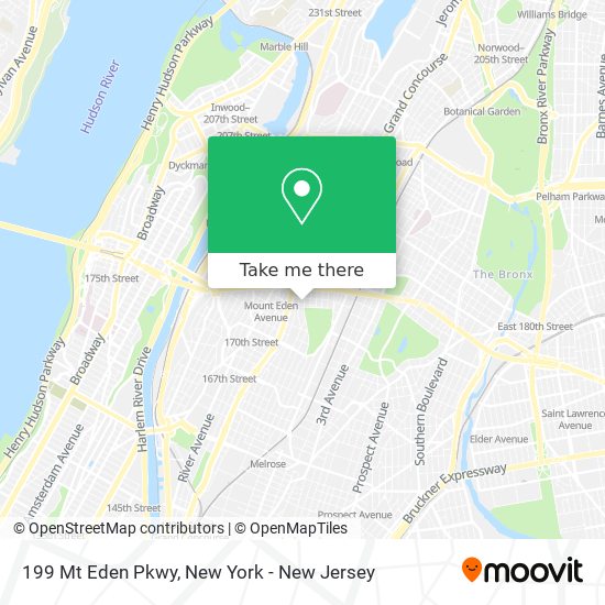 Mapa de 199 Mt Eden Pkwy