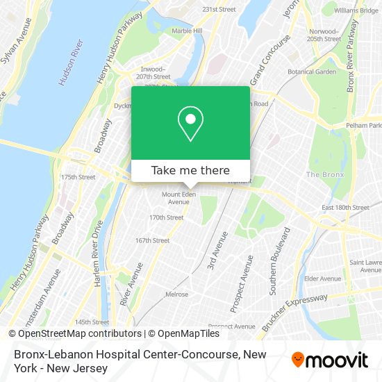 Bronx-Lebanon Hospital Center-Concourse map