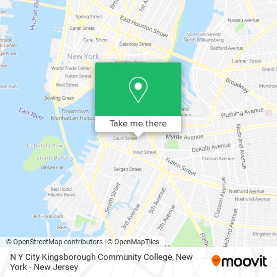 Mapa de N Y City Kingsborough Community College