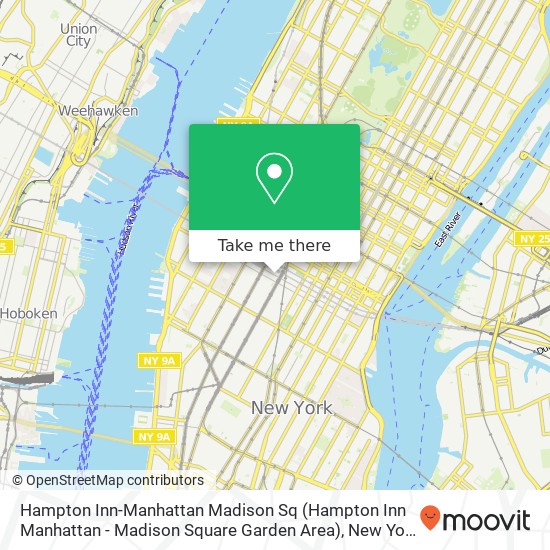 Hampton Inn-Manhattan Madison Sq (Hampton Inn Manhattan - Madison Square Garden Area) map