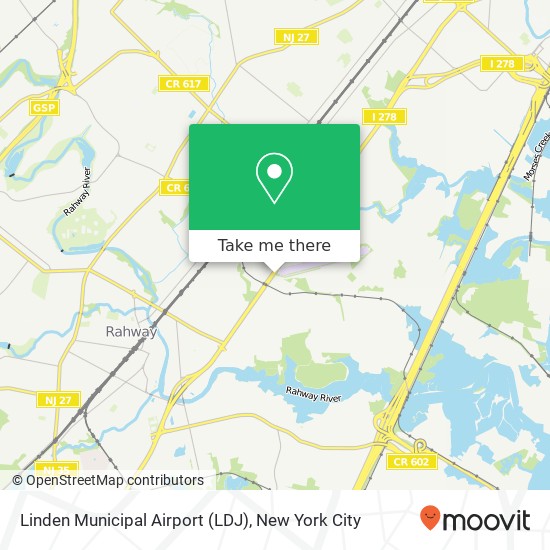 Linden Municipal Airport (LDJ) map