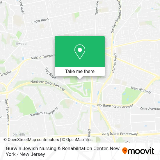 Gurwin Jewish Nursing & Rehabilitation Center map