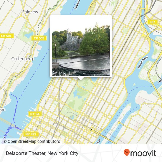 Mapa de Delacorte Theater