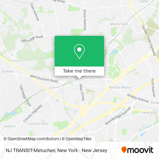 Mapa de NJ TRANSIT-Metuchen