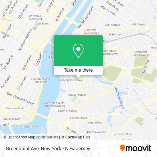 Mapa de Greenpoint Ave